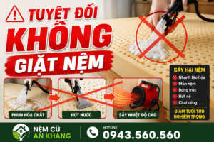 Không giặt nệm cao su